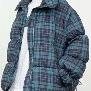 NWT, Plaid Puffer with Bows on Wrists